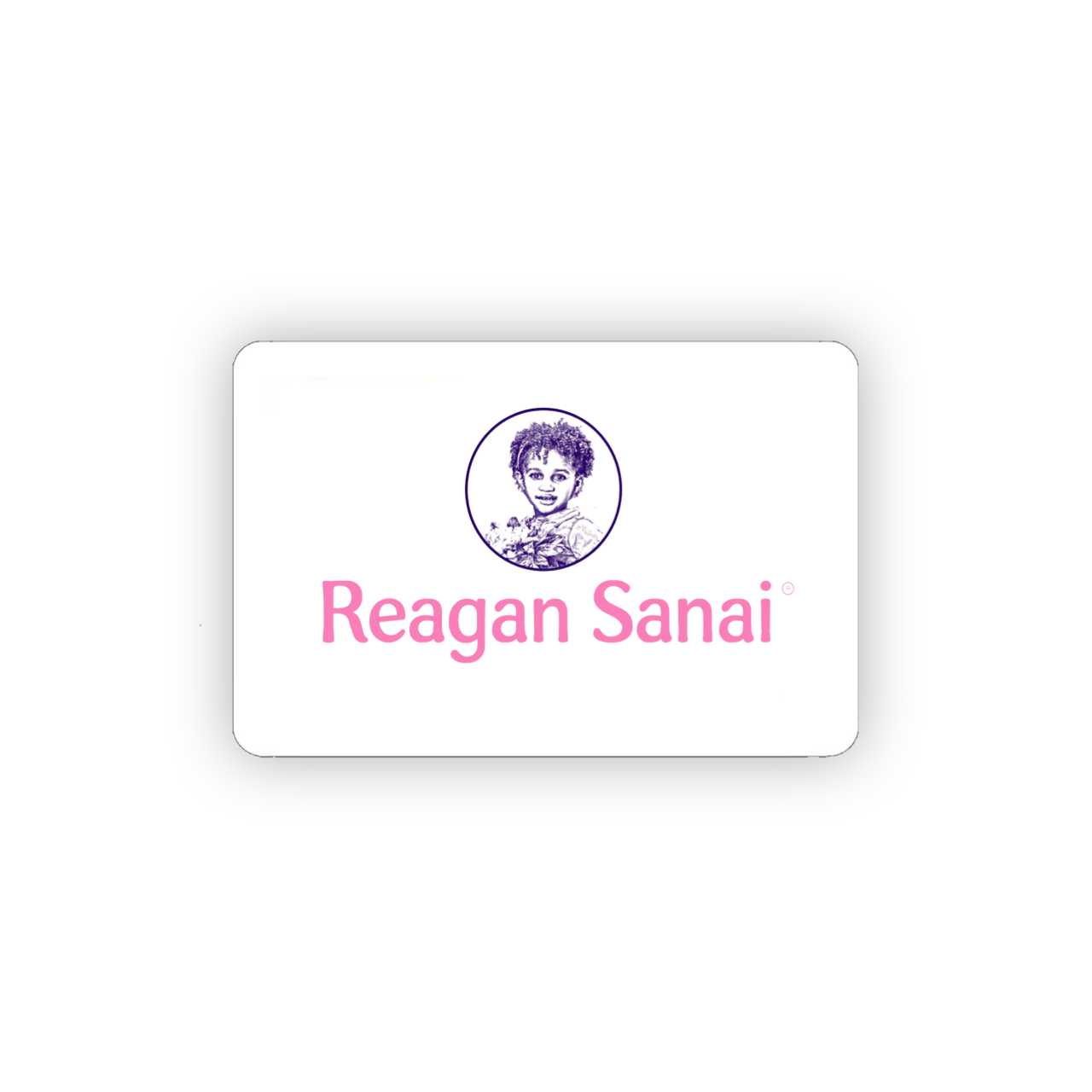 Reagan Sanai gift card with logo